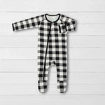 Bestaroo Black & White Plaid Footie - 