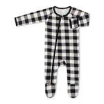 Bestaroo Black & White Plaid Footie - 