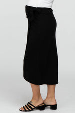 PinkBlush Black Wrap Maternity Midi Skirt - 
