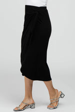 PinkBlush Black Wrap Midi Skirt - 