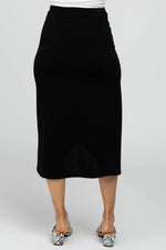 PinkBlush Black Wrap Midi Skirt - 