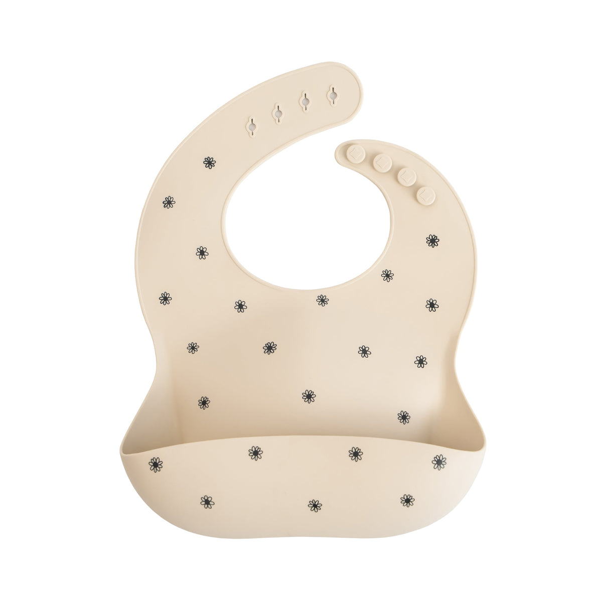 Silicone Baby Bib, Polka Dot Print by Mushie