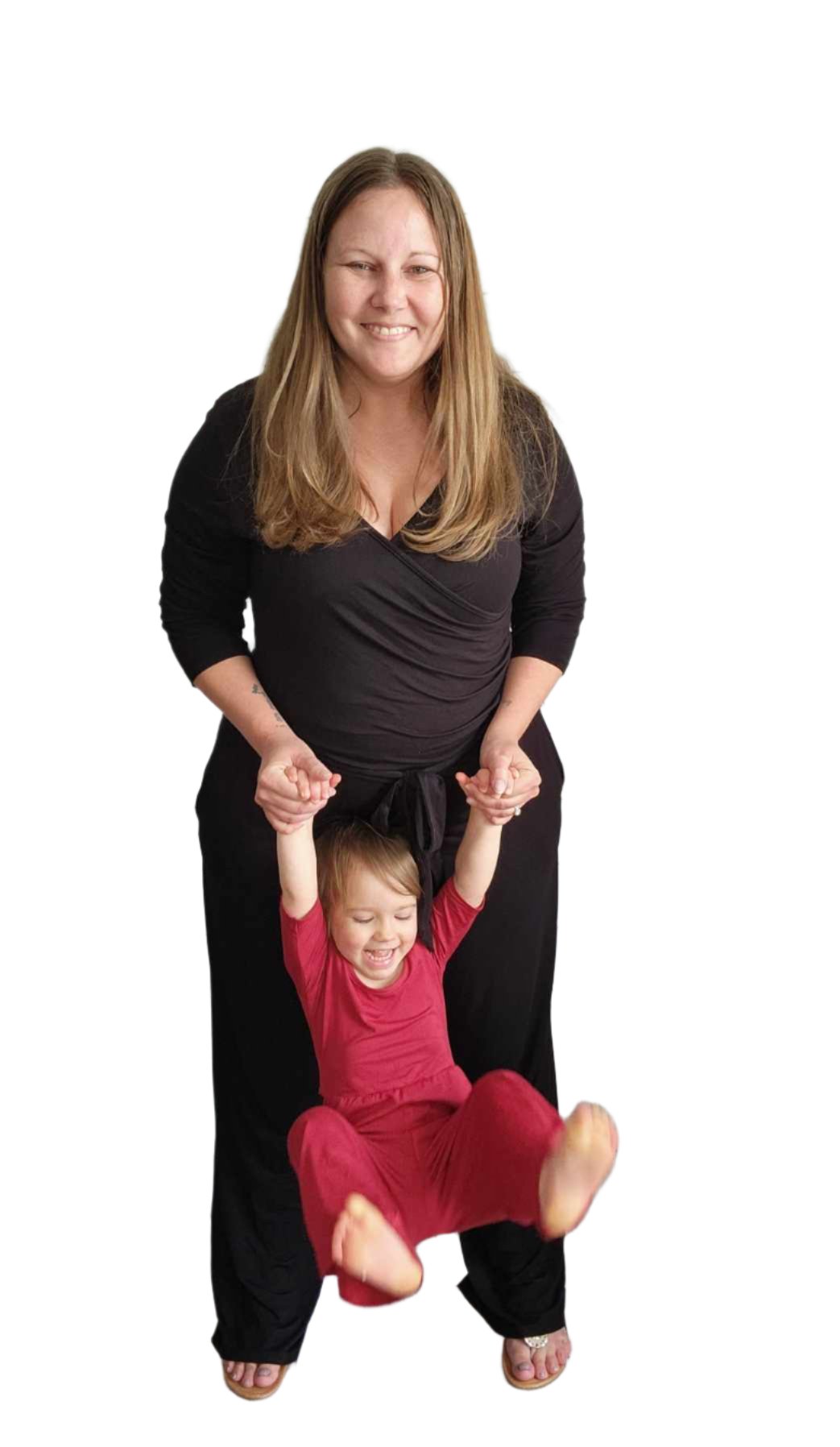 Women's 3/4 Sleeve Wide Leg Jumpsuit -  Black Solid
