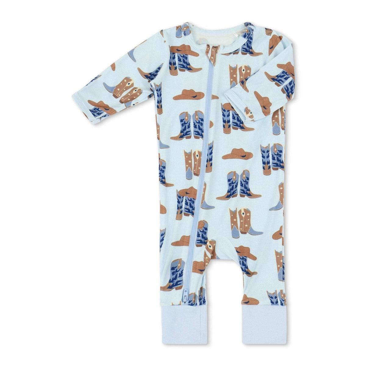 Soft Bamboo Romper - Blazing Boots Print by Bestaroo