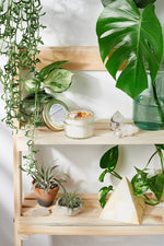 Butter Me Up Organics Blessings Intention Candle with Crystals and Essential Oils for Positive Vibes - 