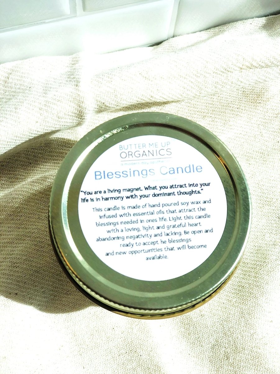 Blessings Intention Candle with Crystals and Essential Oils for Positive Vibes - Everetts Place