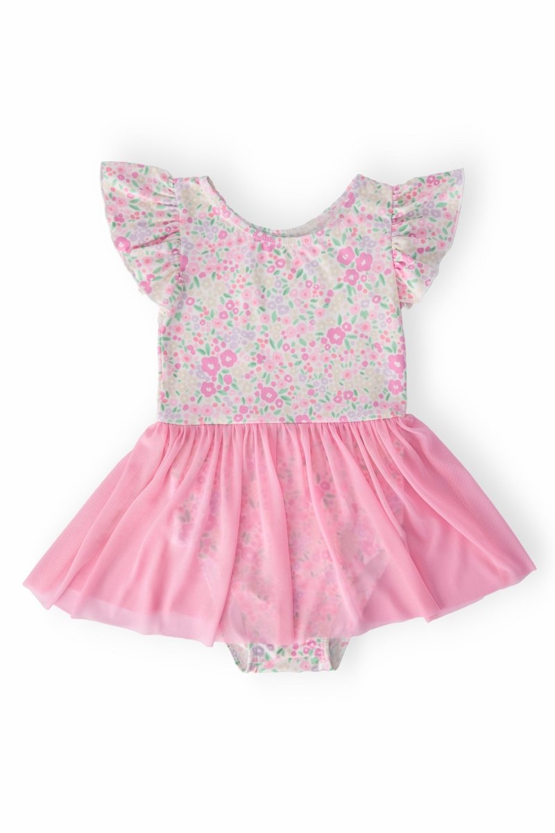 Mila & Rose ® Blooming Beauty Short Sleeve Twirl Ballet Leotard For Girls - 