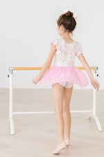 Mila & Rose ® Blooming Beauty Short Sleeve Twirl Ballet Leotard For Girls - 