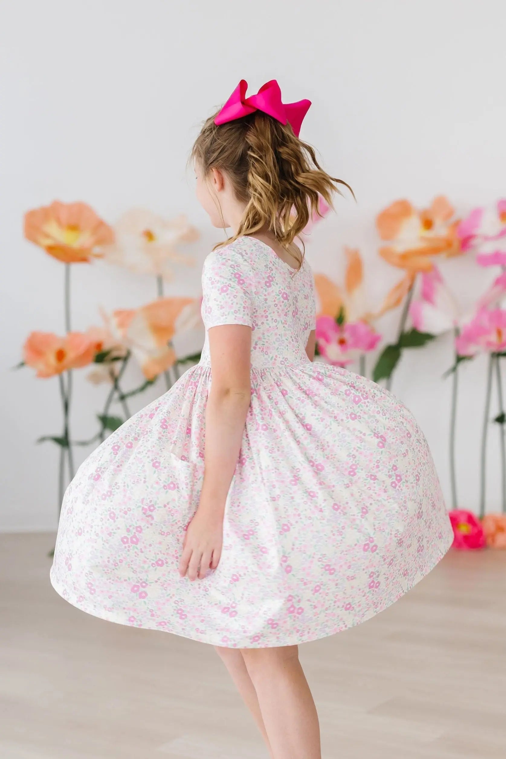 Mila & Rose ® Blooming Beauty S/S Pocket Twirl Dress - 