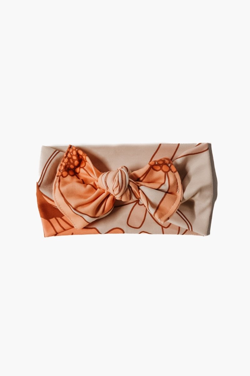 Little Mae & Co Blooming Bow Headwrap For Girls Stretchy Jersey Knit - Everetts Place Boutique - 