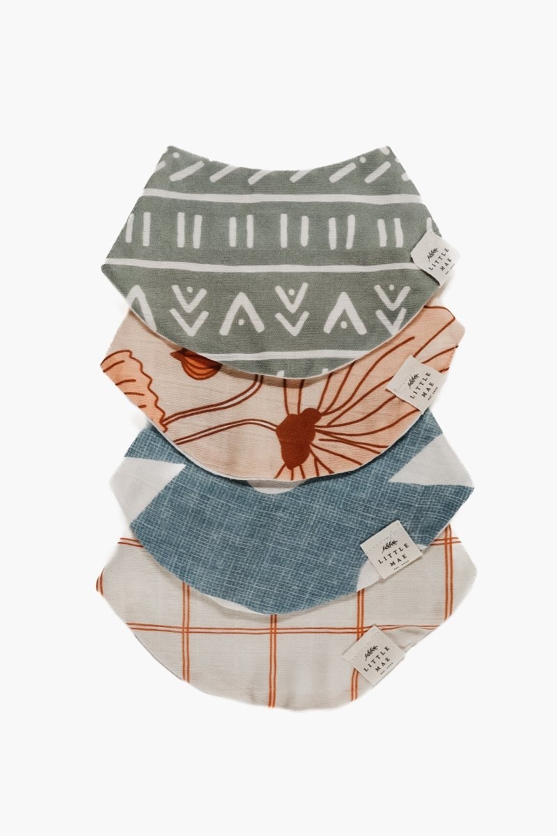 Little Mae & Co Blooming Classic Bib Organic Cotton Adjustable Snap For Baby - Everetts Place Boutique - 