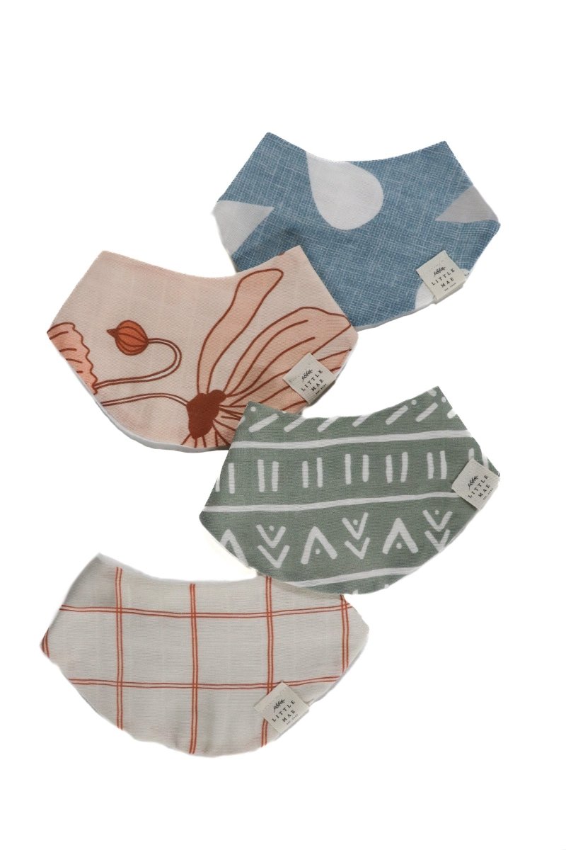 Little Mae & Co Blooming Classic Bib Organic Cotton Adjustable Snap For Baby - Everetts Place Boutique - 