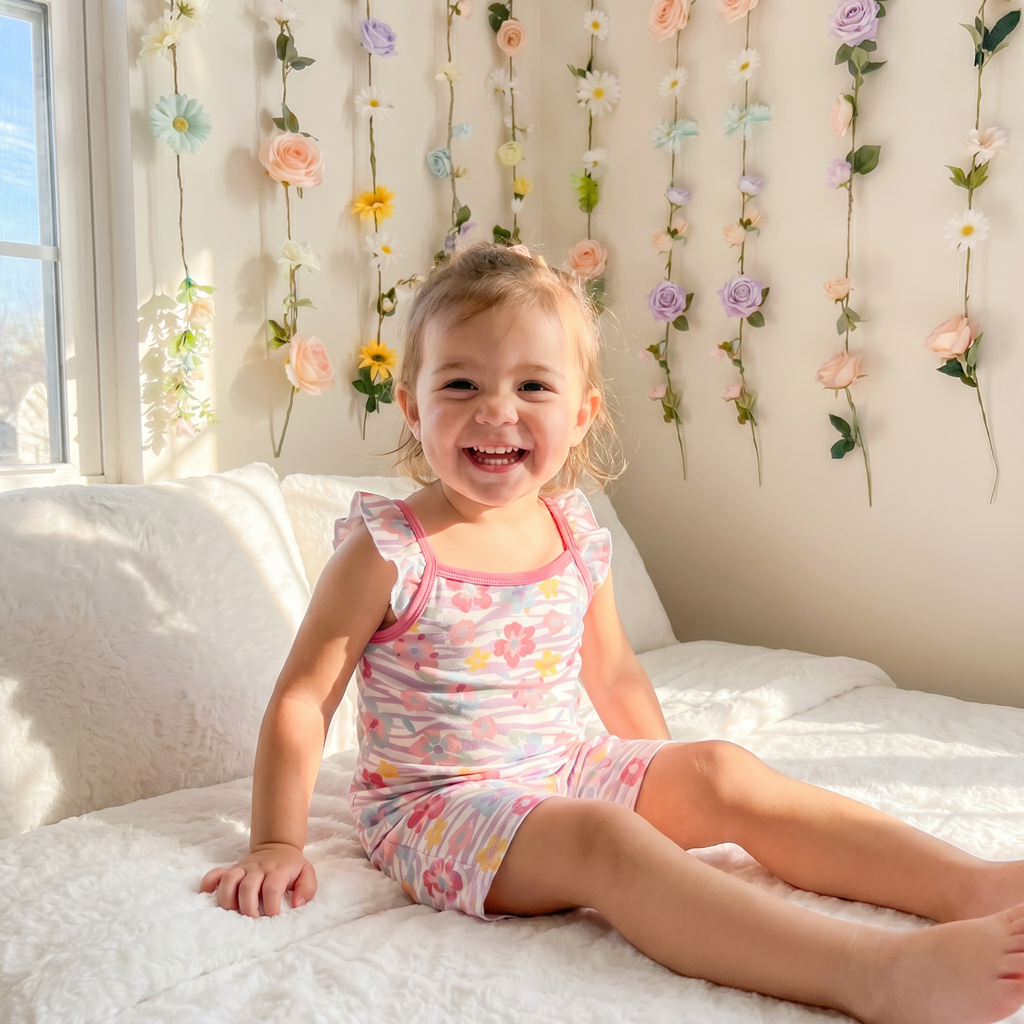Wildflower Wishes Flutter Tank & Shorts by Bestaroo