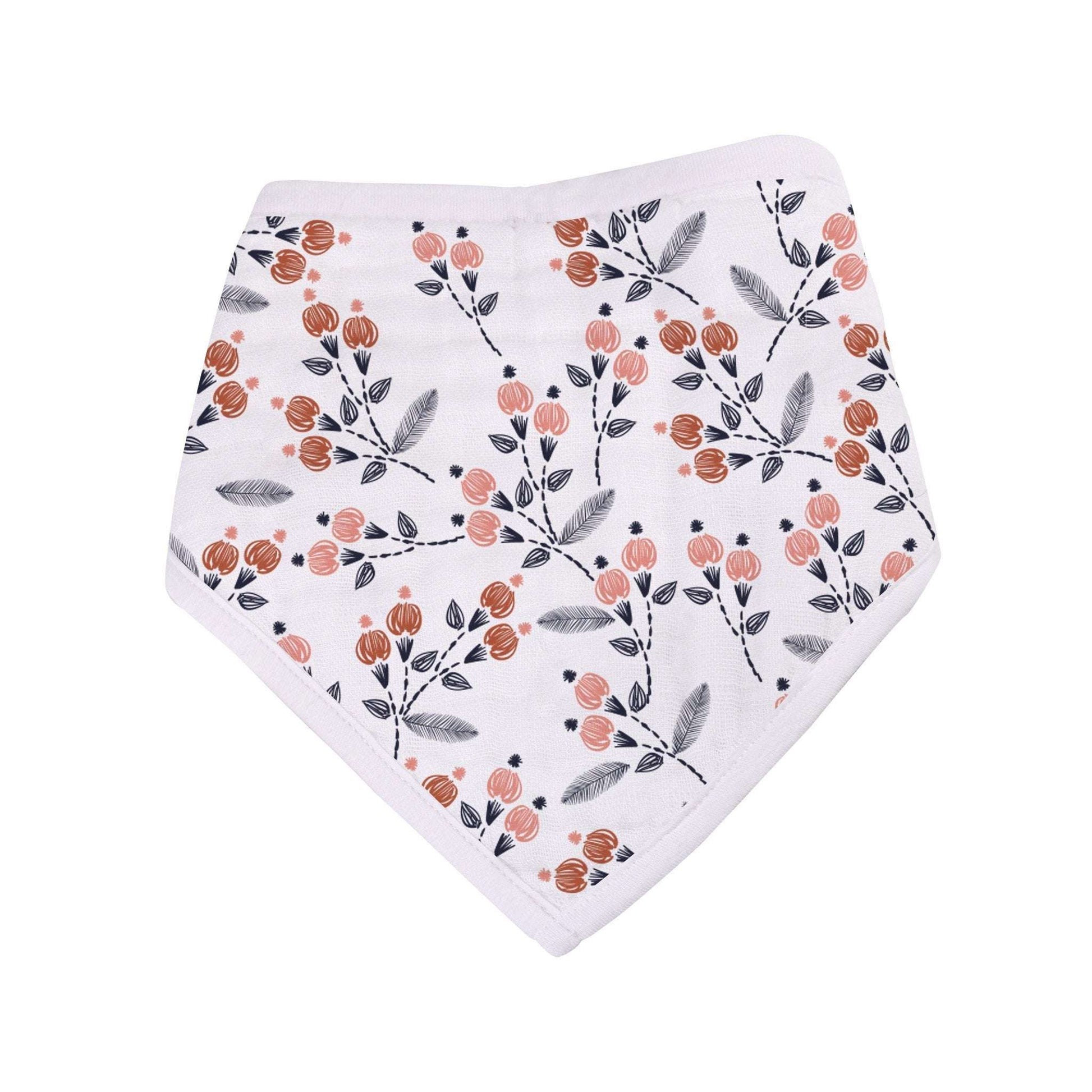 Blooms Bamboo Bandana Bibs 3 Pack Soft Absorbent Natural Muslin for Feeding and Teething Newcastle Classics