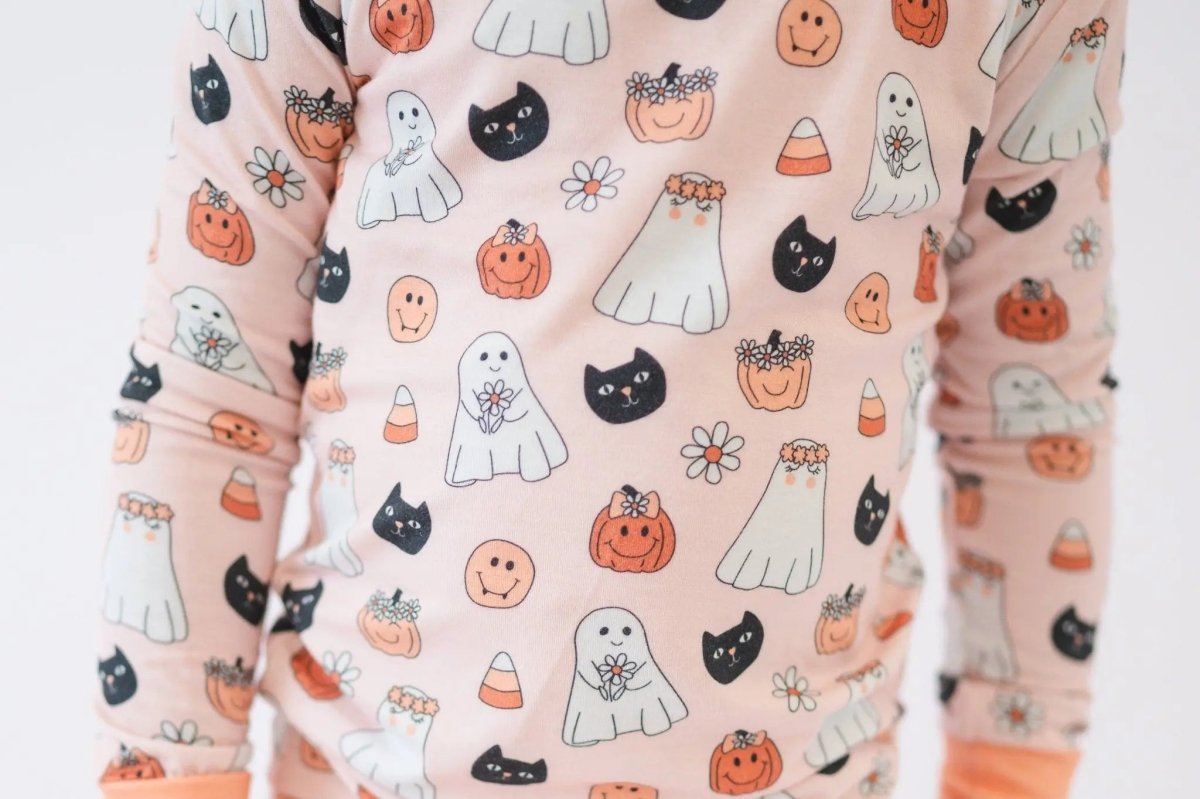 Dreamlet Blossom and Boo Bamboo Viscose Long Sleeve Pajama Set - Everetts Place Boutique - 