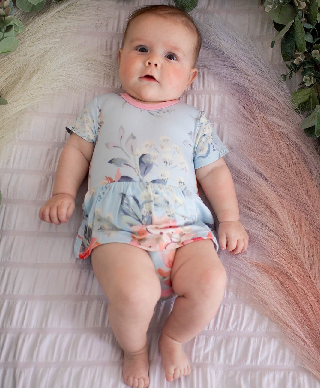 Bamboo Bodysuit Dress - Blossom Floral Print by Bestaroo