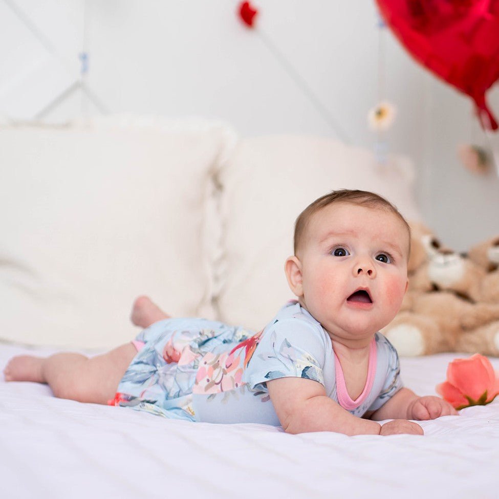 Bamboo Bodysuit Dress - Blossom Floral Print by Bestaroo
