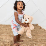 Baby two-piece set with a flutter-sleeve tank and matching shorts in a pink floral print.