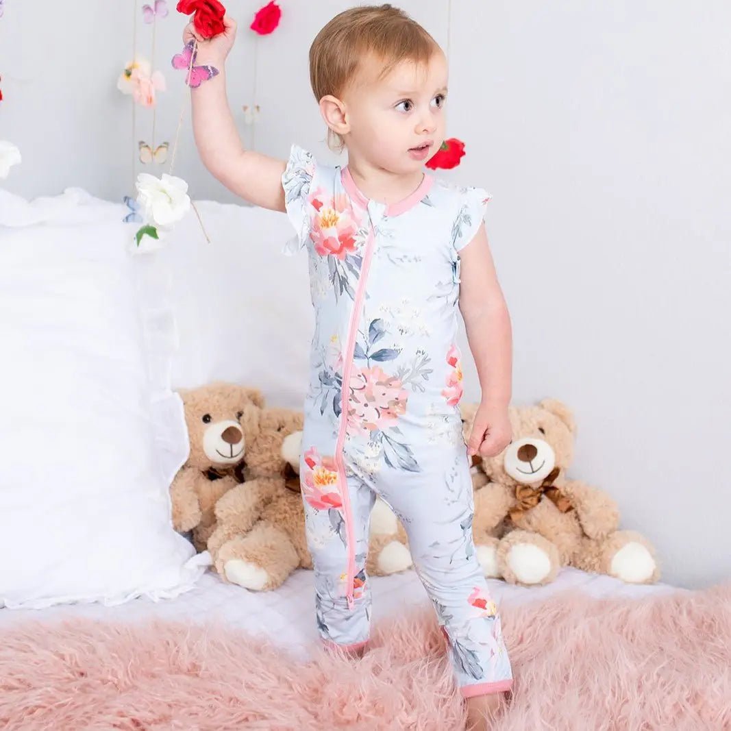 Blossom Snooze Romper - Sleeve, Baby & Toddler Clothing, Child, Overall, Pink | Everetts Place