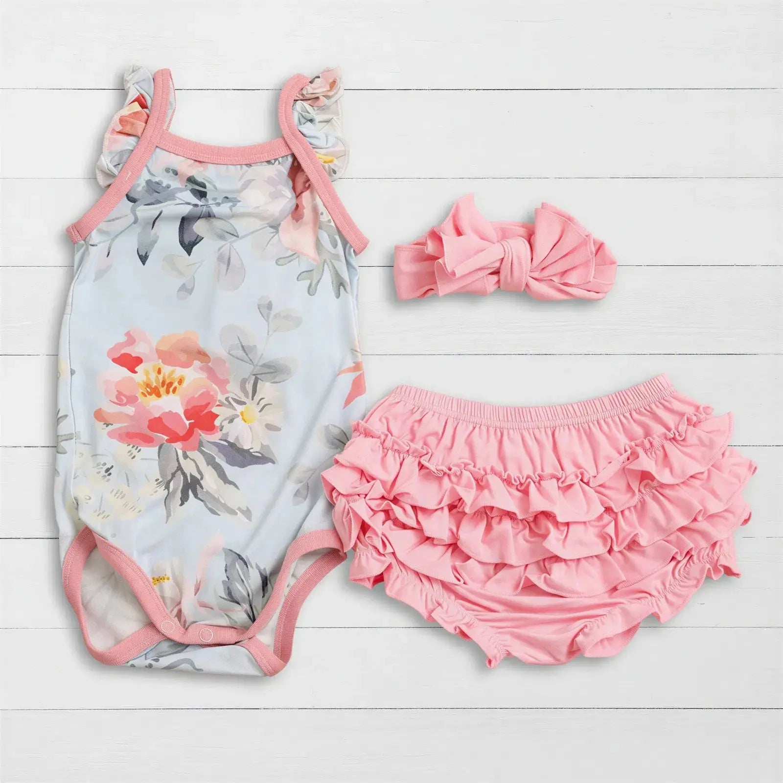 Bestaroo Blossom Snooze Ruffle Bloomer Set - 