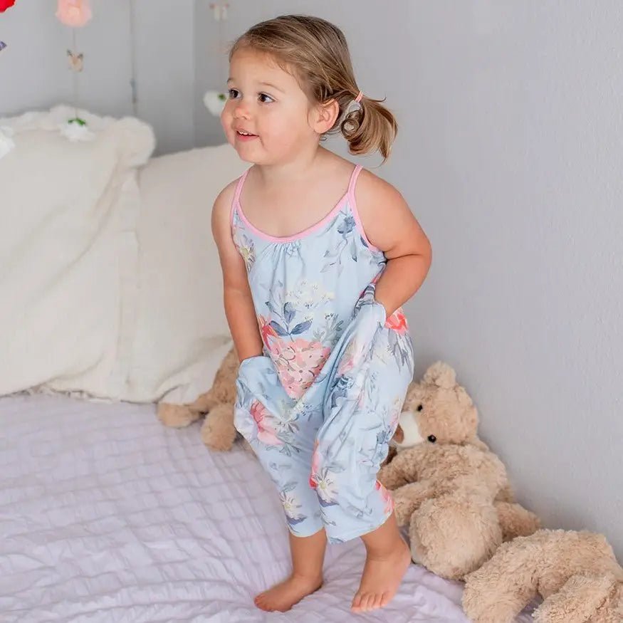 Bestaroo Blossom Snooze Toddler Jumpsuit With Pockets Bamboo Fabric - 