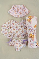 DREAM BIG LITTLE CO BLOSSOMIN’ BUTTERFLY DREAM 2 - PIECE RASH GUARD RUFFLE SWIM SUITEveretts Place
