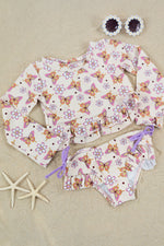 DREAM BIG LITTLE CO BLOSSOMIN’ BUTTERFLY DREAM 2 - PIECE RASH GUARD RUFFLE SWIM SUITEveretts Place