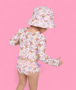 DREAM BIG LITTLE CO BLOSSOMIN’ BUTTERFLY DREAM 2 - PIECE RASH GUARD RUFFLE SWIM SUITEveretts Place