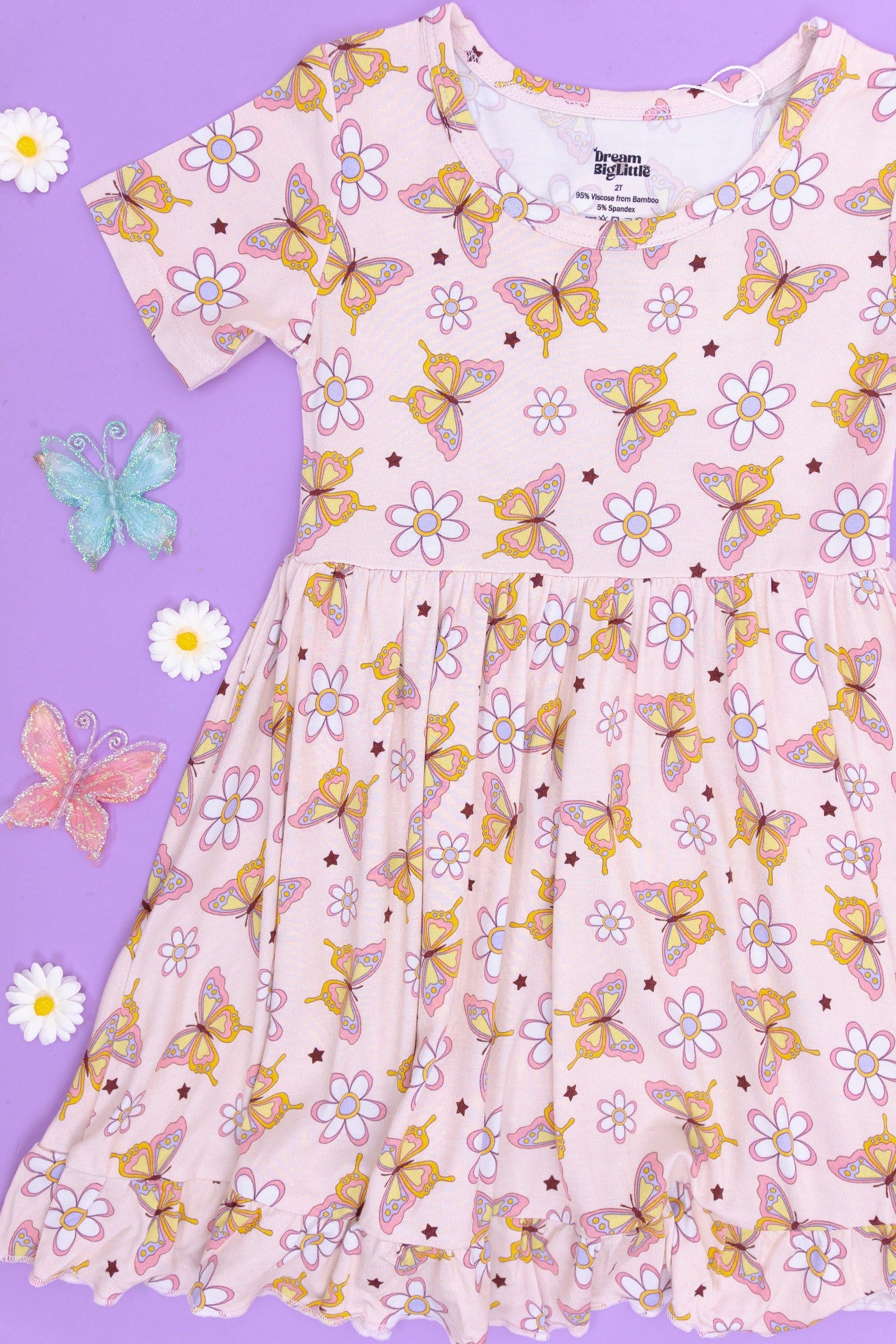 DREAM BIG LITTLE CO BLOSSOMIN' BUTTERFLY DREAM RUFFLE DRESSEveretts Place
