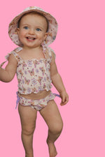 DREAM BIG LITTLE CO BLOSSOMIN’ BUTTERFLY DREAM SMOCKED TANKINI TWO PIECE SWIM SUITEveretts Place