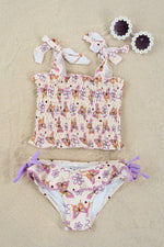 DREAM BIG LITTLE CO BLOSSOMIN’ BUTTERFLY DREAM SMOCKED TANKINI TWO PIECE SWIM SUITEveretts Place
