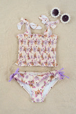 DREAM BIG LITTLE CO BLOSSOMIN’ BUTTERFLY DREAM SMOCKED TANKINI TWO PIECE SWIM SUITEveretts Place