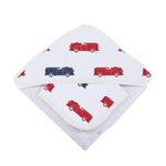 Newcastle Classics Cozy Cotton Fire Truck Hooded Towel Set for Fun Bath Time for Kids - Baby & Toddler Cotton Hooded Towel & Washcloth Set