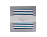 Newcastle Classics Natural Bamboo Crib Sheet with Blue and White Stripe for Baby Comfort - Home & Garden > Linens & Bedding > Bedding > Bed Sheets Bamboo Crib Sheet