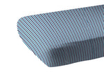 Newcastle Classics Blue and White Stripe Bamboo Crib Sheet - 