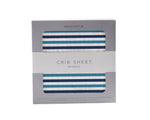 Newcastle Classics Blue and White Stripe Bamboo Crib Sheet - 