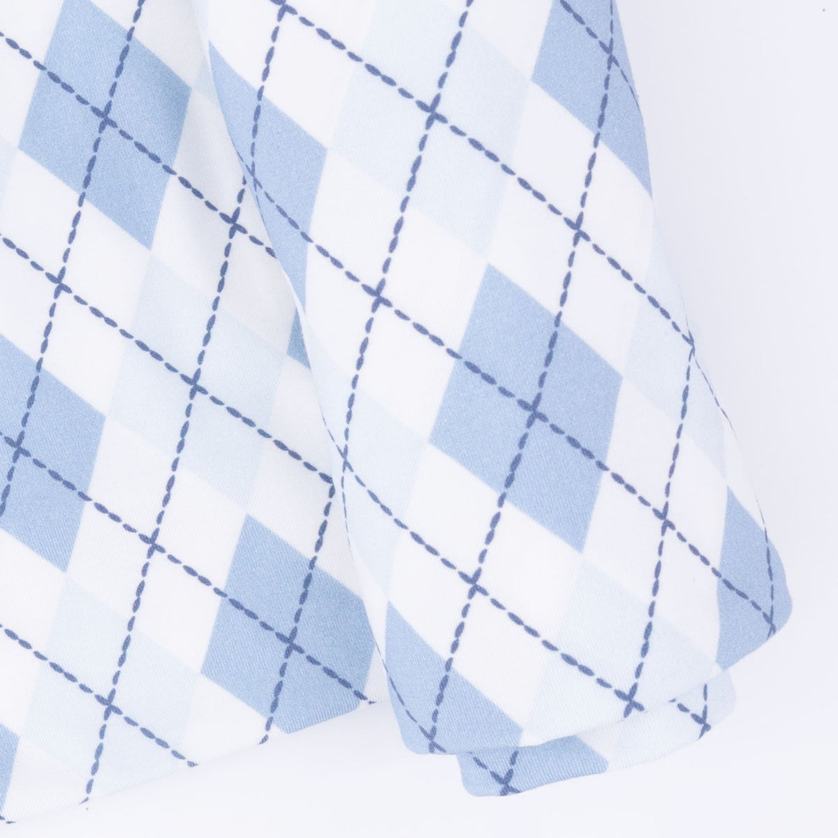 Angel Dear Blue Argyle - Swaddle Blanket - 