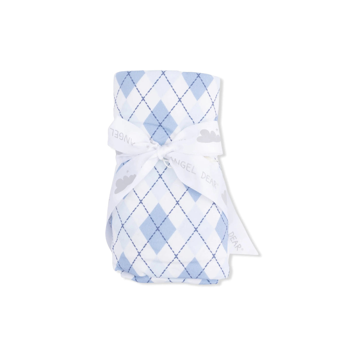 Angel Dear Blue Argyle - Swaddle Blanket - 