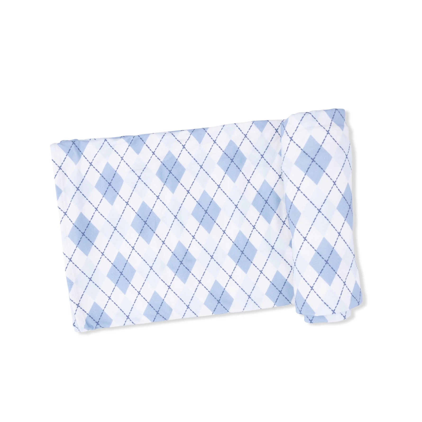 Angel Dear Blue Argyle - Swaddle Blanket - 