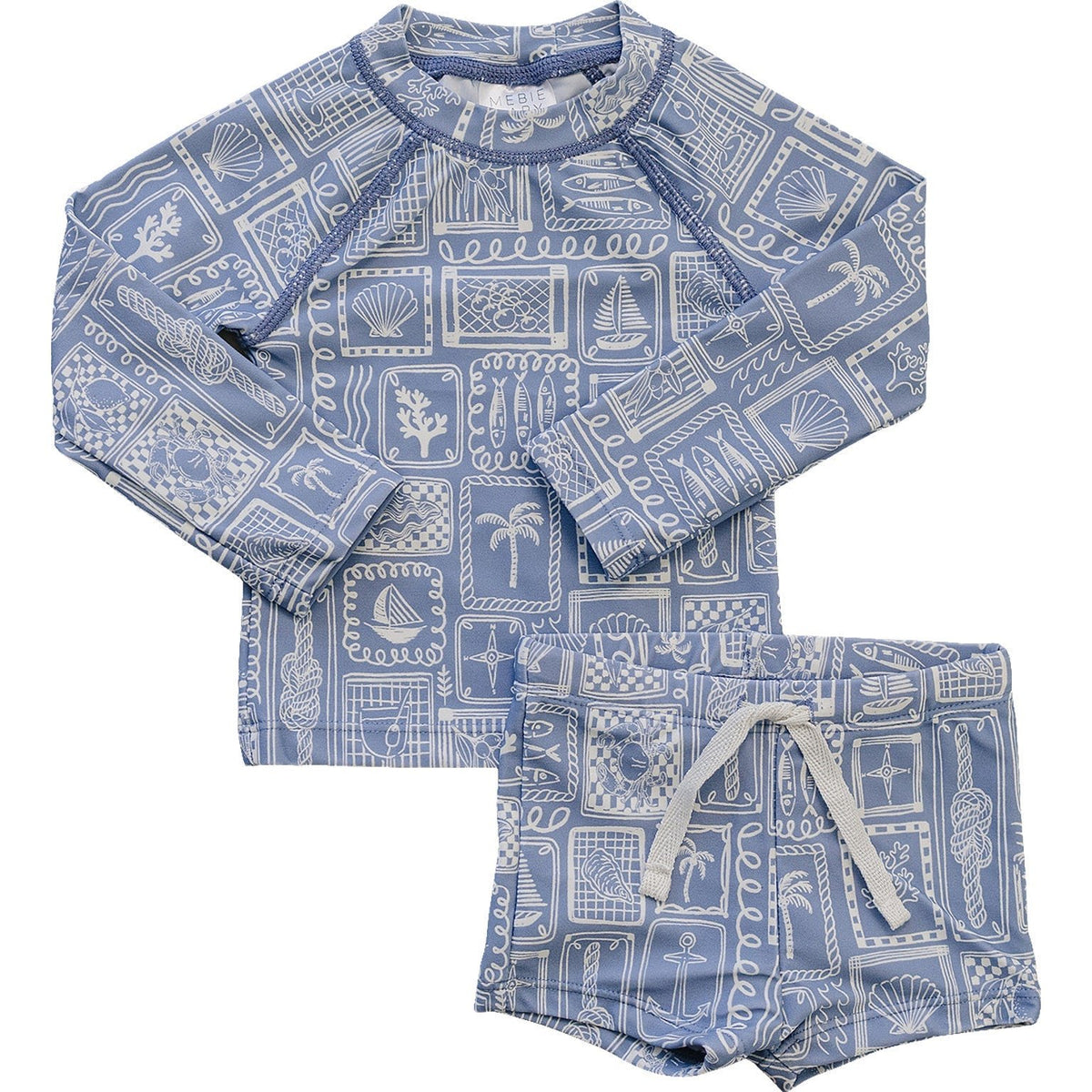 Blue Beach Long Sleeve Swim Set - Child, Baby & Toddler Clothing, Pattern, Nightwear, Scarf | Everetts Place