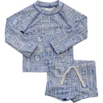 Blue Beach Long Sleeve Swim Set - Child, Baby & Toddler Clothing, Pattern, Nightwear, Scarf | Everetts Place