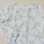 Little Joy Co. Blue Belle 2pc Ribbed Bamboo Pajamas Sleep Set For Kids - Everetts Place Boutique - 