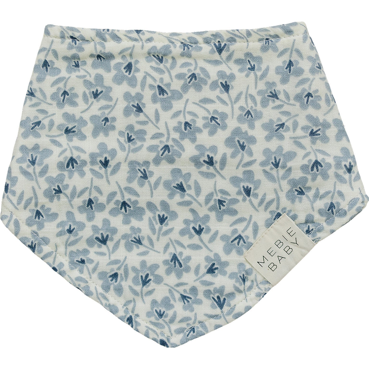 Blue Blossom Muslin Bib - Linens, Pattern, Motif, Tie | Everetts Place