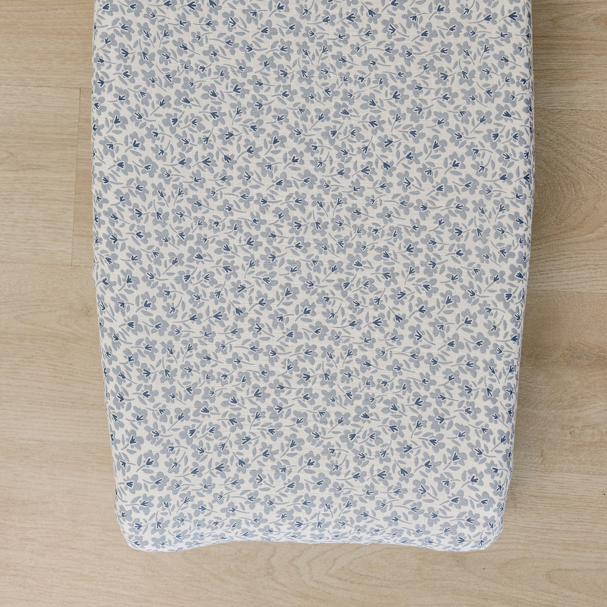Mebie Baby Blue Blossom Muslin Changing Pad CoverEveretts Place