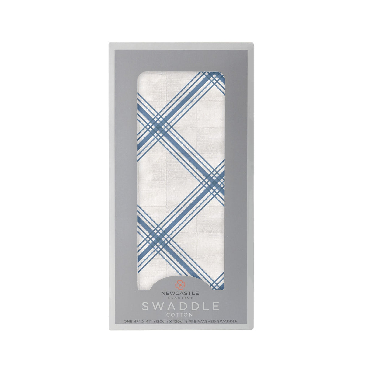 Newcastle Classics Blue Buffalo Check Plaid Swaddle