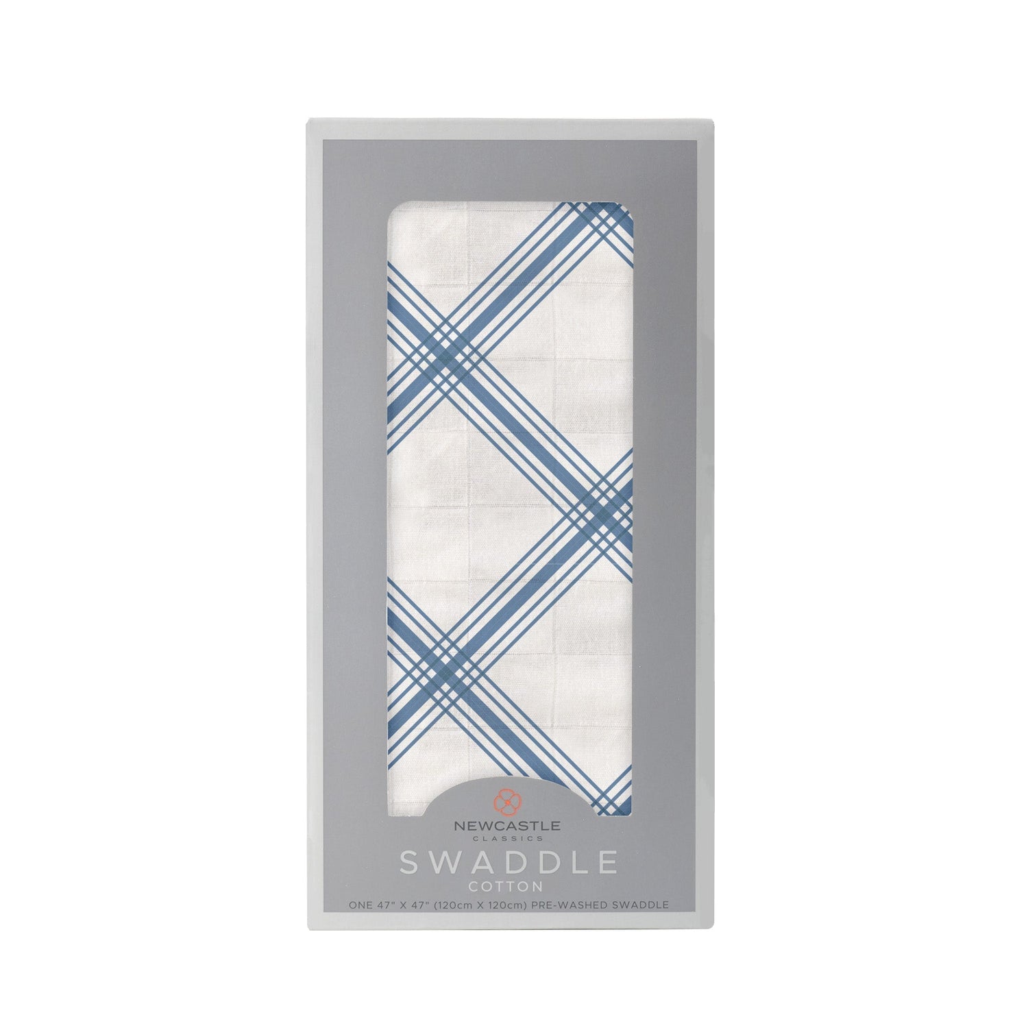 Newcastle Classics Blue Buffalo Check Plaid Swaddle
