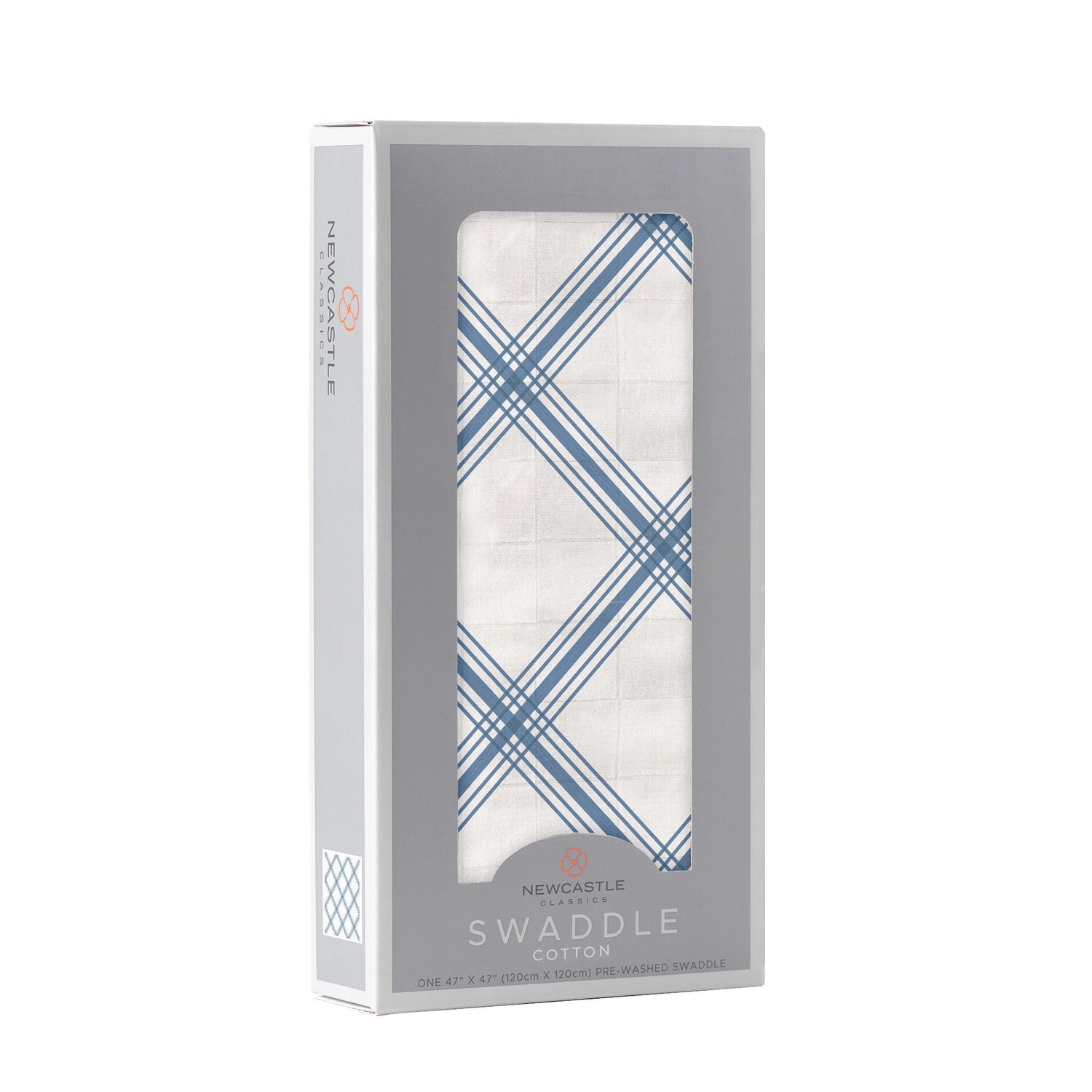 Newcastle Classics Blue Buffalo Check Plaid Swaddle