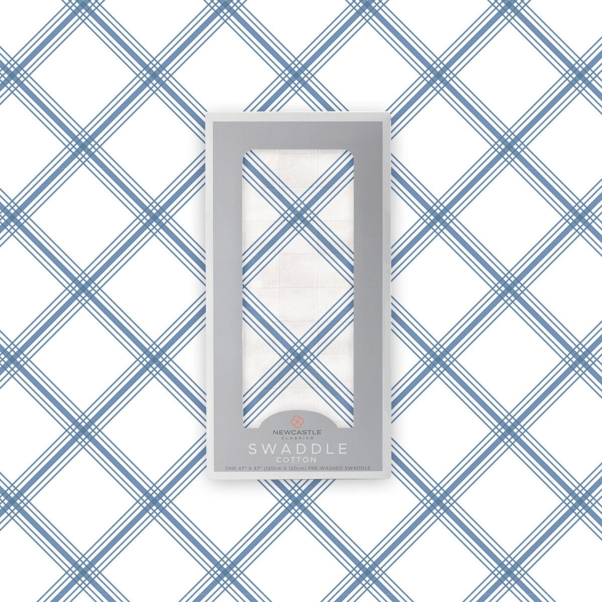 Newcastle Classics Blue Buffalo Check Plaid Swaddle