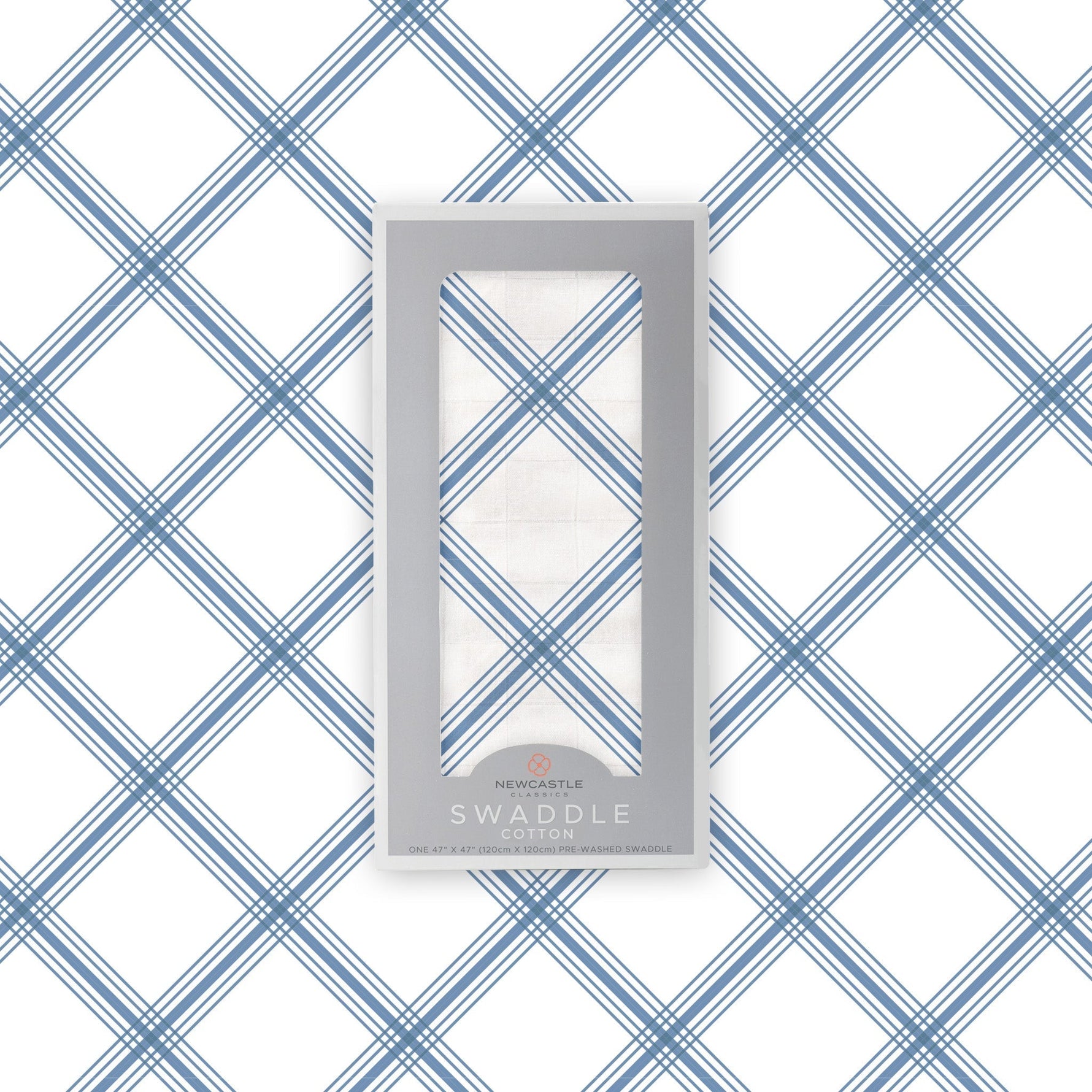 Newcastle Classics Blue Buffalo Check Plaid Swaddle
