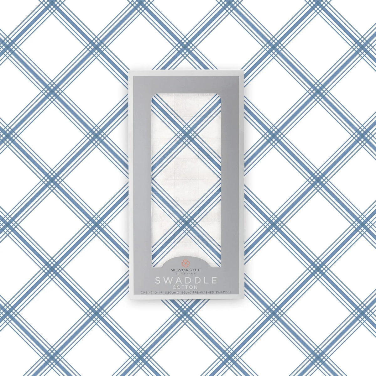 Newcastle Classics Blue Buffalo Check Plaid Swaddle - 